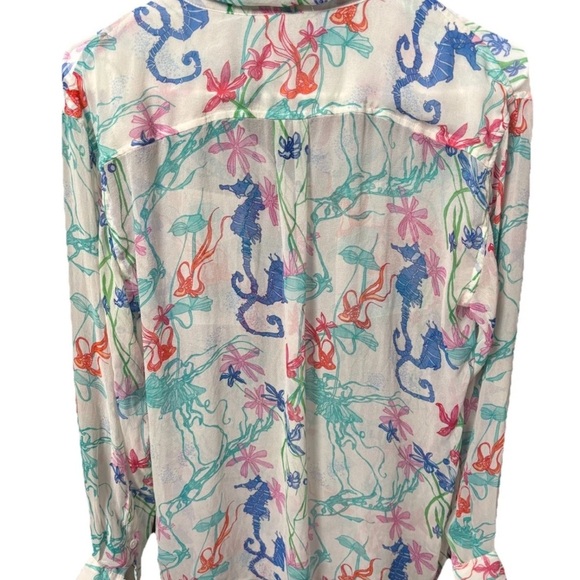 Equipment Femme 100% Silk Multicolor Floral Blouse - Picture 4 of 5